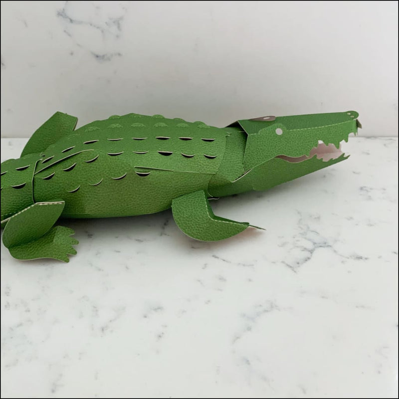3D Card Crocodile Top to Tail - 3D Model