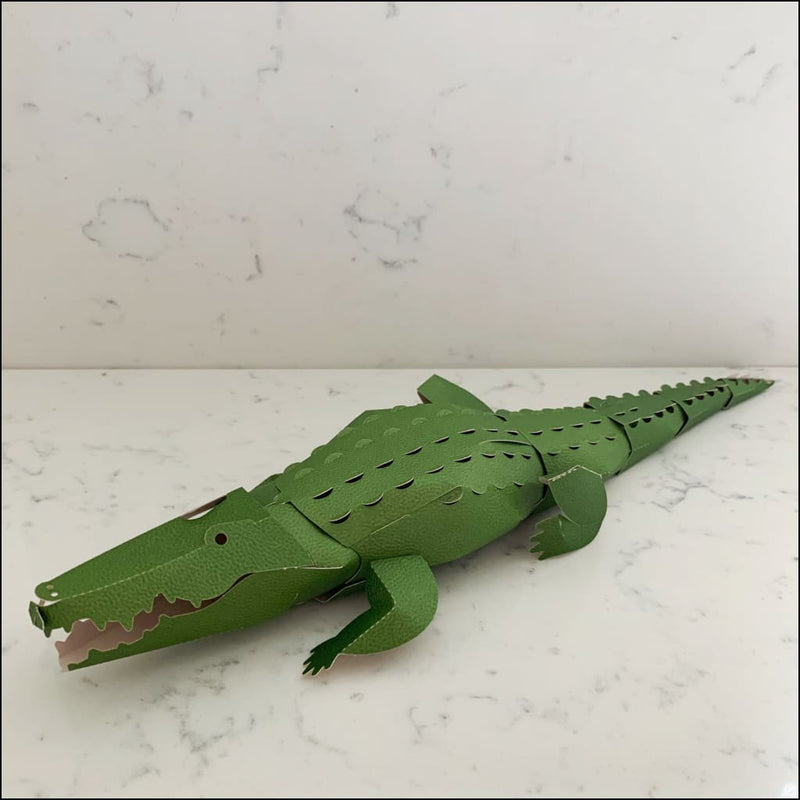 3D Card Crocodile Top to Tail - 3D Model