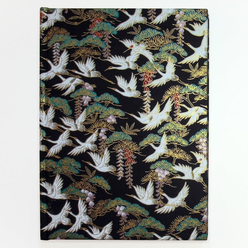 A5 Handmade Black Crane Notebook - notebooks Japanese Stationery