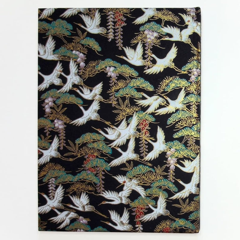 A5 Handmade Black Crane Notebook - notebooks Japanese Stationery