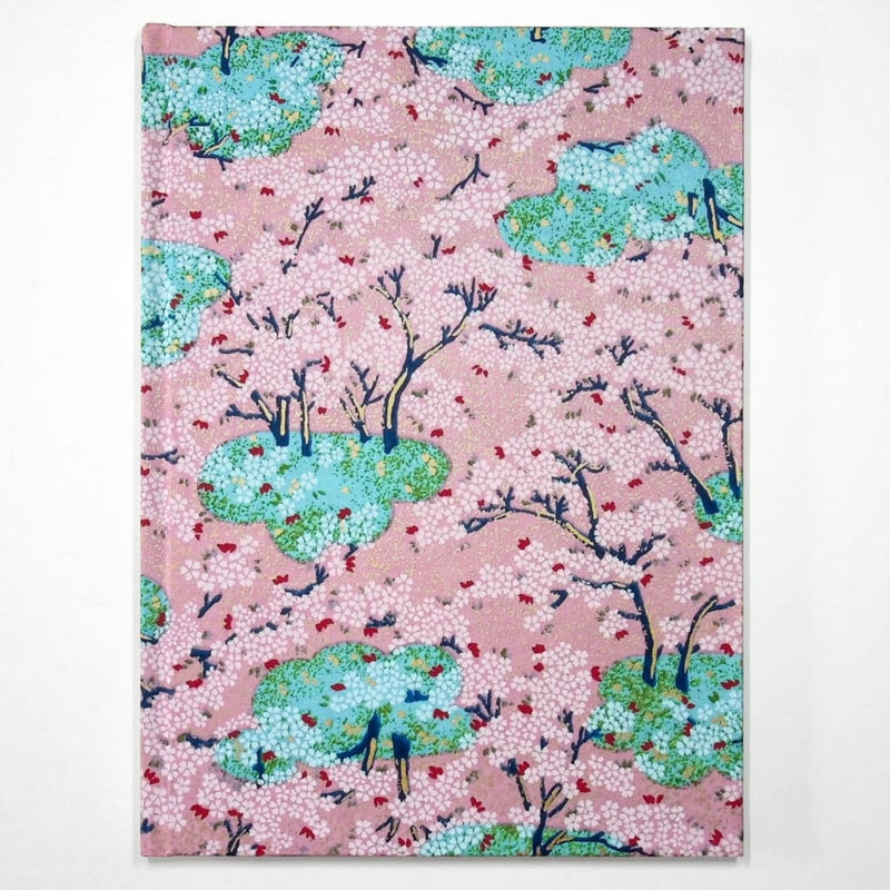 A5 Handmade Pink Blossom Forest Notebook - notebooks Japanese Stationery
