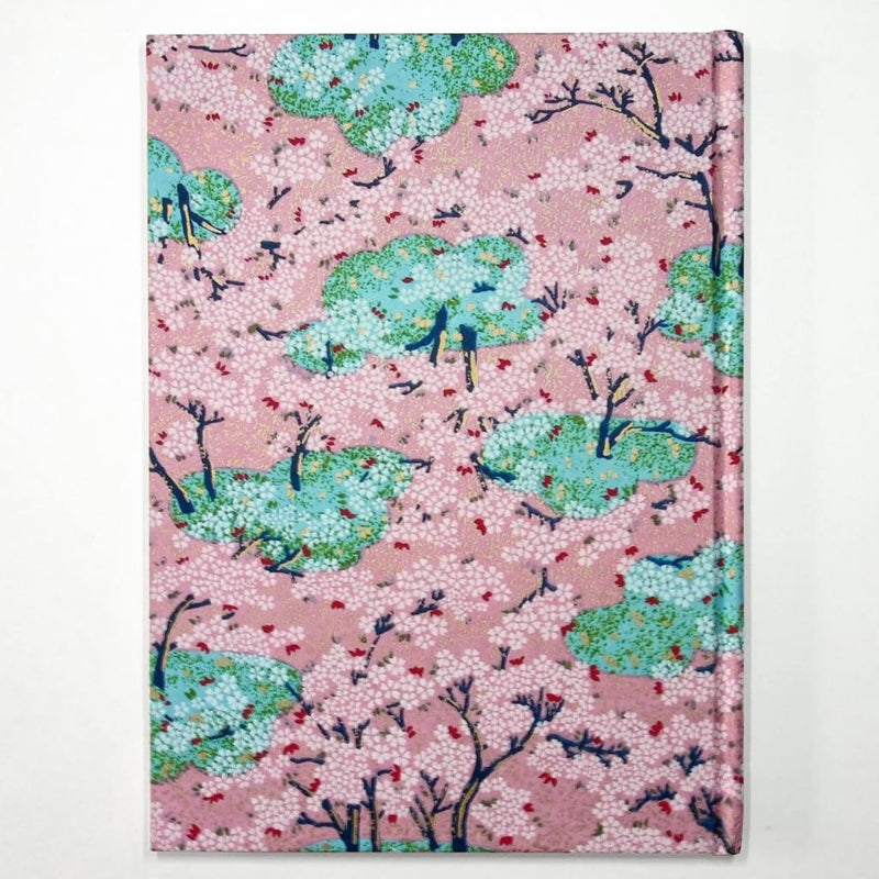 A5 Handmade Pink Blossom Forest Notebook - notebooks Japanese Stationery