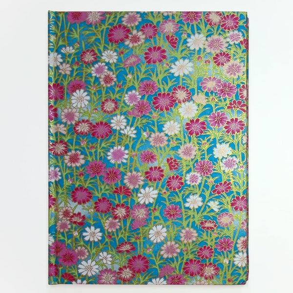 A5 Handmade Pink Meadow Flower Notebook - notebooks Japanese Stationery