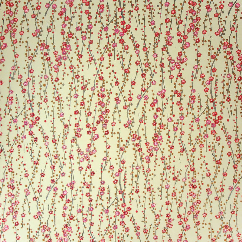 Blossom lines Printed Handmade Paper - 470mm x 620mm - paper Japanese Stationery