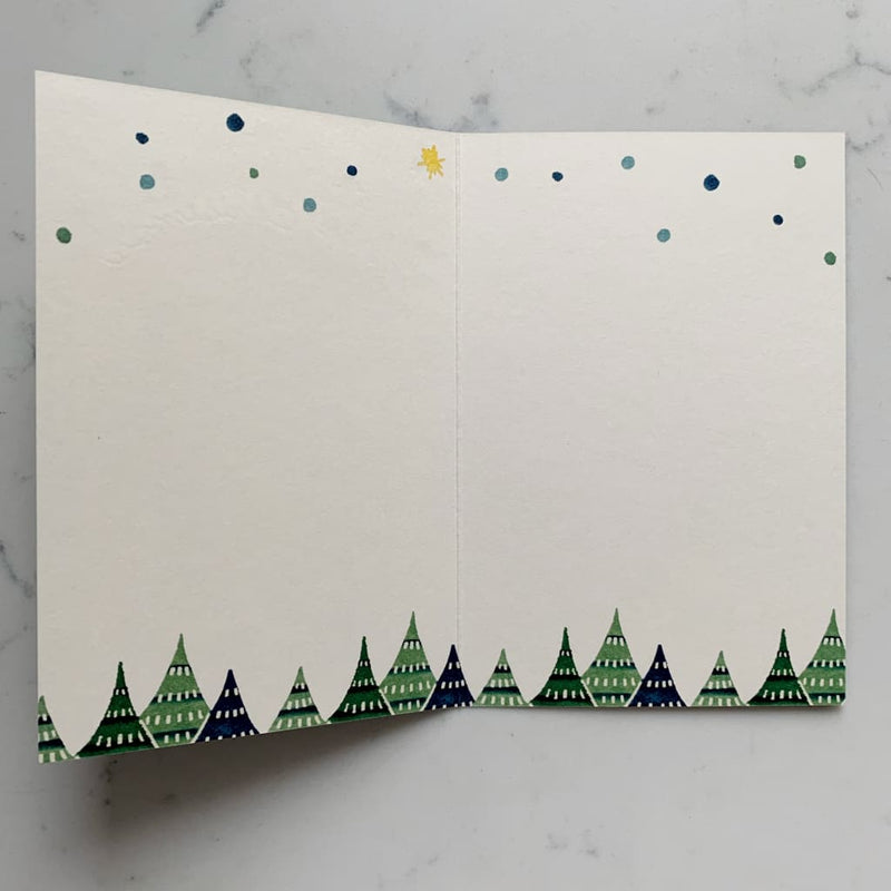 Christmas Japanese Katazome Greeting Card - Cards