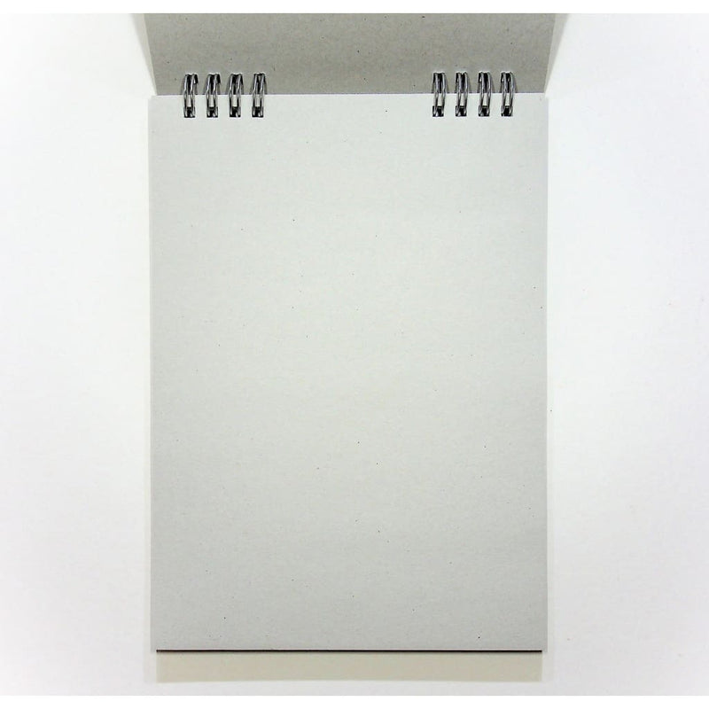 Grey Letterpress Ring Bound A5 Notebook - notebooks Japanese Stationery