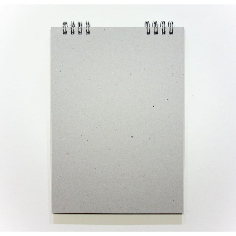 Grey Letterpress Ring Bound A5 Notebook - notebooks Japanese Stationery