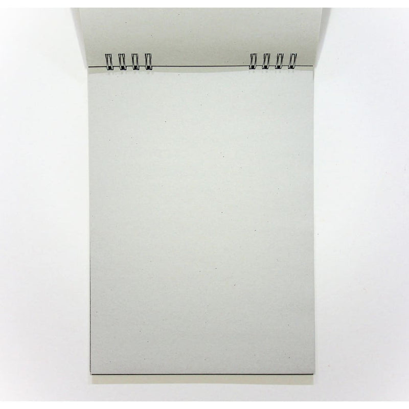 Grey Letterpress Ring Bound A5 Notebook - notebooks Japanese Stationery