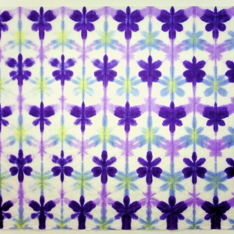 Hand-dyed Shibori Purple Snowflake paper - paper Japanese Stationery