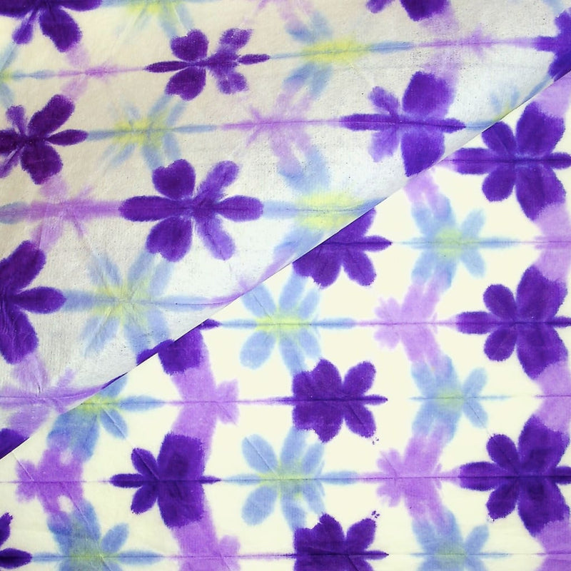 Hand-dyed Shibori Purple Snowflake paper - paper Japanese Stationery