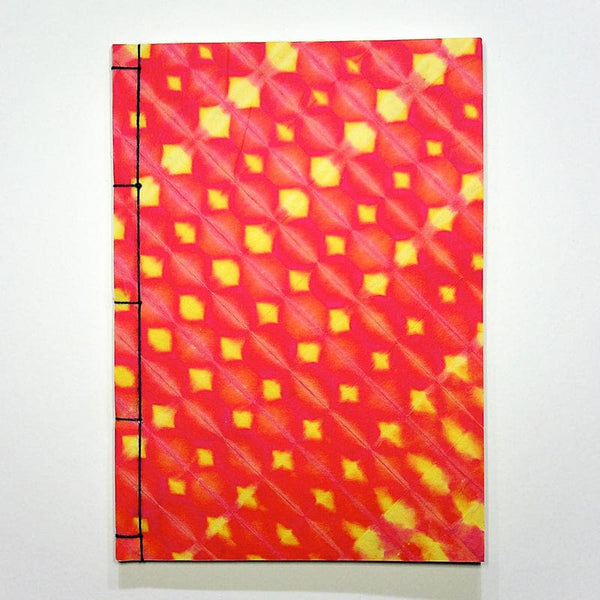 Handmade A5 Red & Yellow Shibori Notebook - notebooks Japanese Stationery