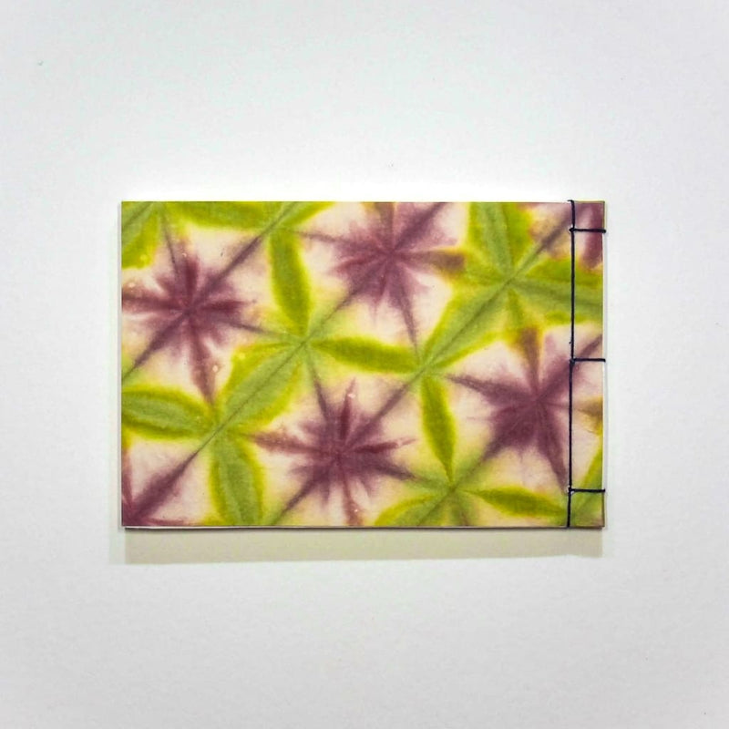 Handmade A6 Green Shibori Notebook - notebooks Japanese Stationery