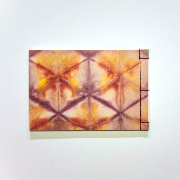 Handmade A6 Orange Shibori Notebook - notebooks Japanese Stationery