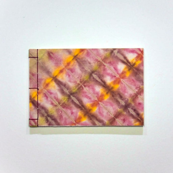 Handmade A6 Pink Shibori Notebook - notebooks Japanese Stationery