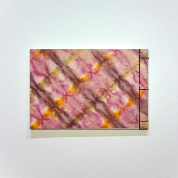 Handmade A6 Pink Shibori Notebook - notebooks Japanese Stationery