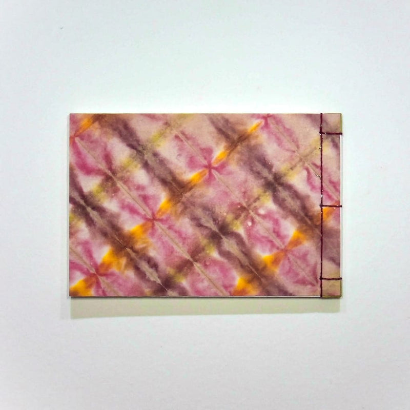 Handmade A6 Pink Shibori Notebook - notebooks Japanese Stationery