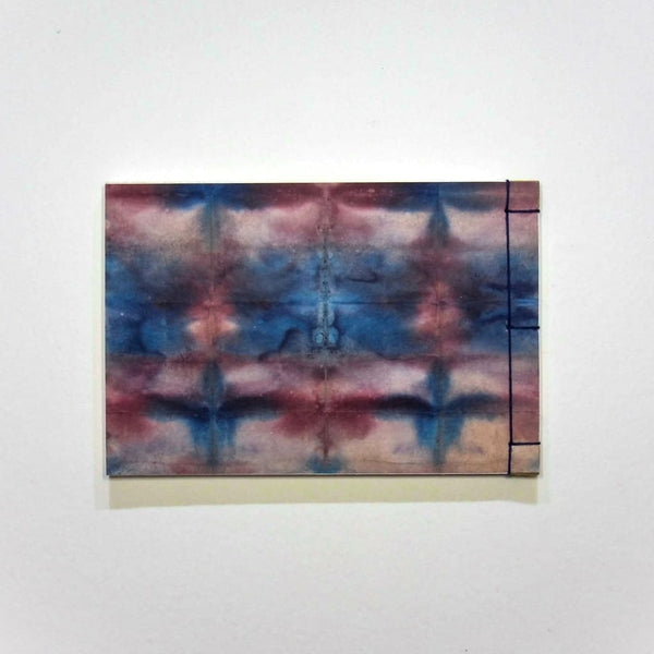 Handmade A6 Purple & Blue Shibori Notebook - notebooks Japanese Stationery