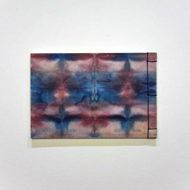 Handmade A6 Purple & Blue Shibori Notebook - notebooks Japanese Stationery