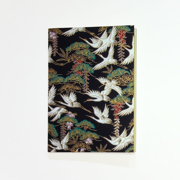 Handmade Black Crane Pocket Notebook - notebooks Japanese Stationery