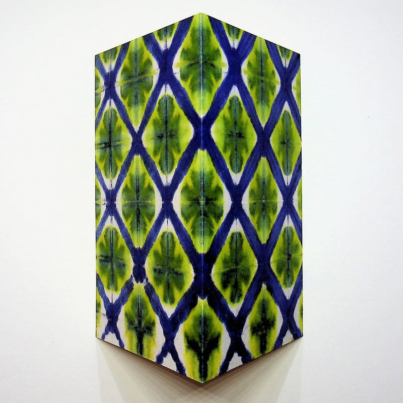 Handmade Blue Lattice Greeting Card - Cards Japanese Stationery