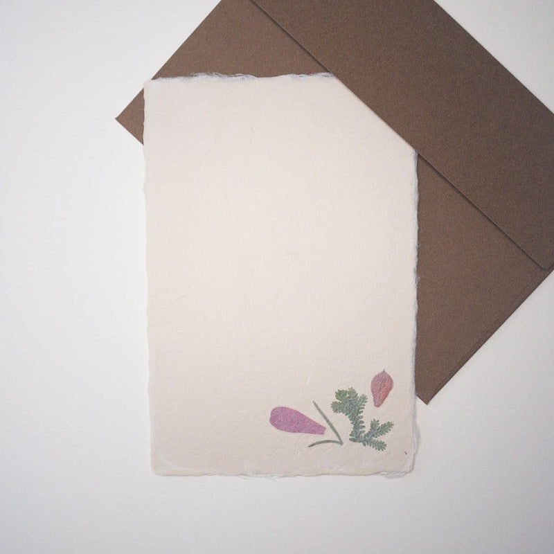 Handmade Dried Flower Postcard & Envelope - Cards Japanese Stationery