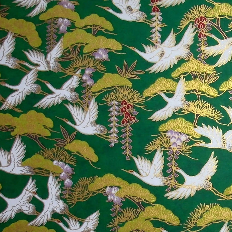 Handmade Green Crane Pocket Notebook - notebooks Japanese Stationery