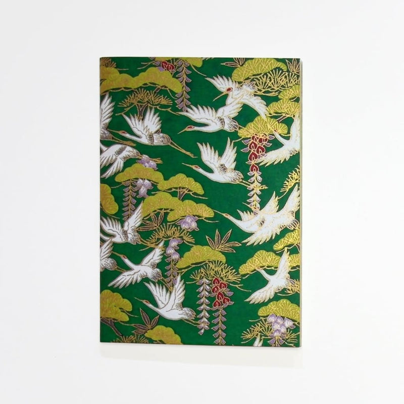Handmade Green Crane Pocket Notebook - notebooks Japanese Stationery