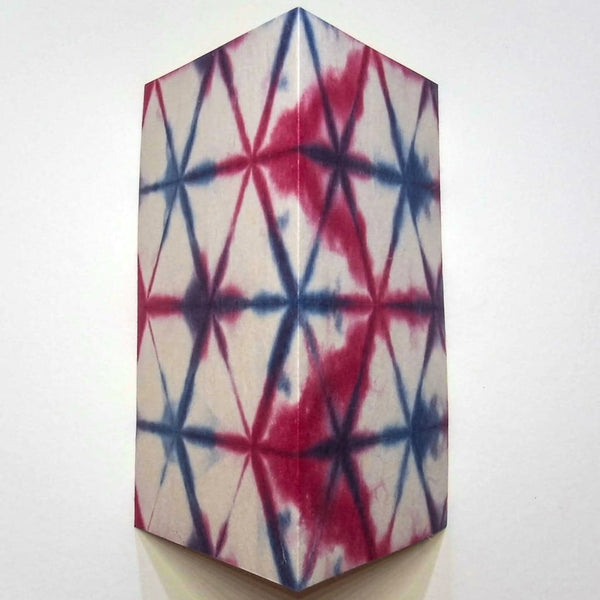 Handmade Navy & Pink Grid Greeting Card - Cards Japanese Stationery