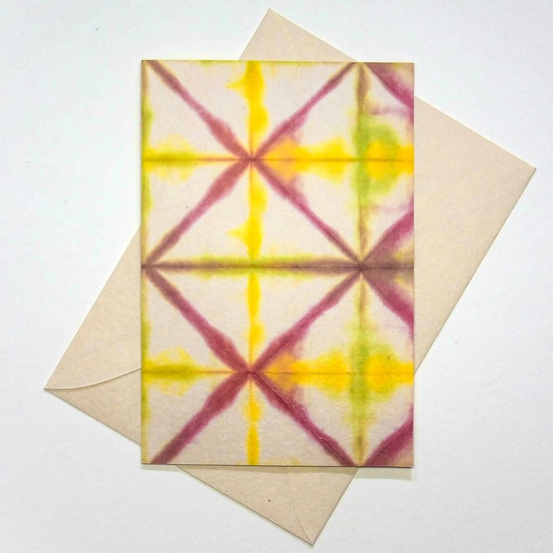 Handmade Pink Multi Grid Greeting Card - Cards Japanese Stationery