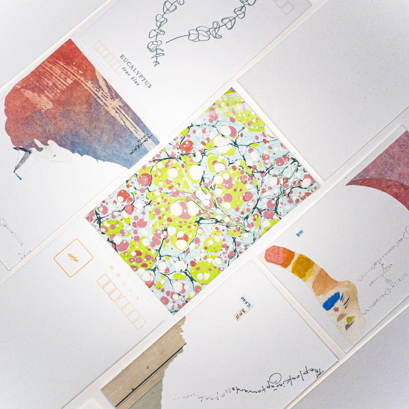 Handmade Plain Washi Postcard - Cards Japanese Stationery