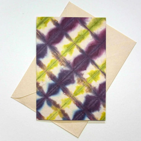 Handmade Purple Diagonal Greeting Card - Cards Japanese Stationery
