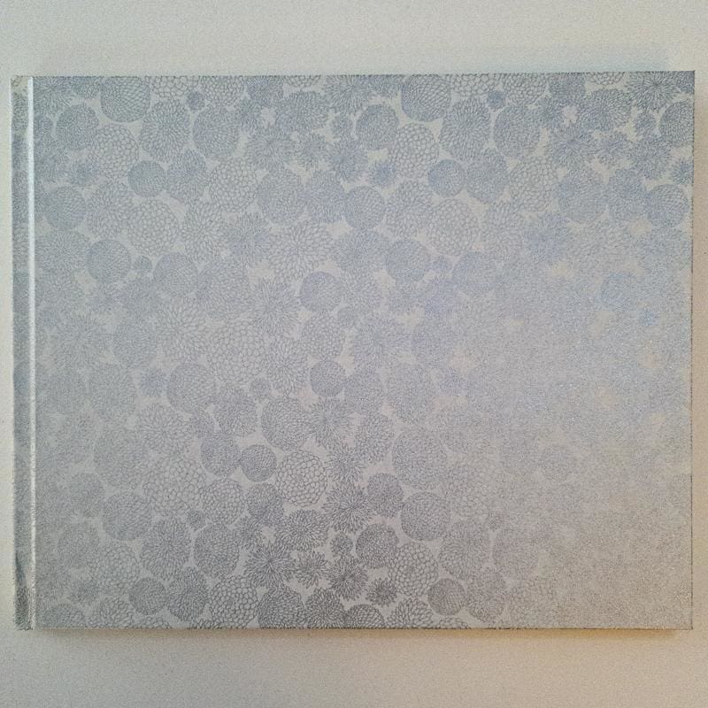 Handmade Silver Flower Large Notebook - notebooks Japanese Stationery