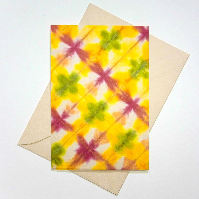 Handmade Yellow Diagonal Greeting Card - Cards Japanese Stationery