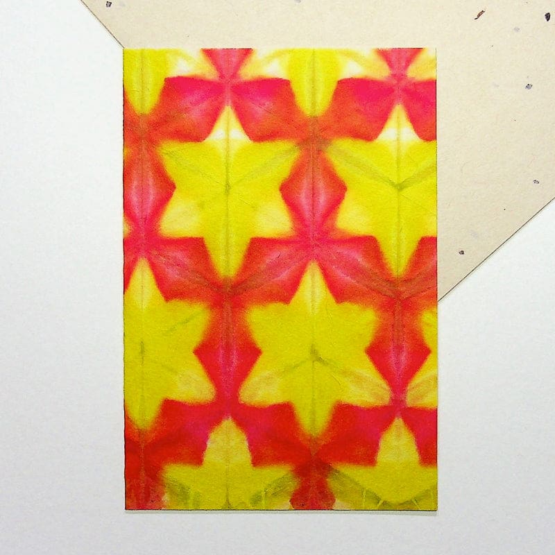 Handmade Yellow Star Greeting Card - Cards Japanese Stationery
