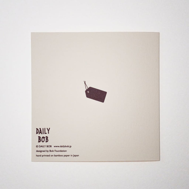 Happy Birthday Cake. Hand printed Greeting Card - Cards Japanese Stationery
