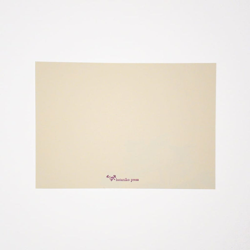 Letterpress Hellebore Postcard & Envelope - Cards Japanese Stationery