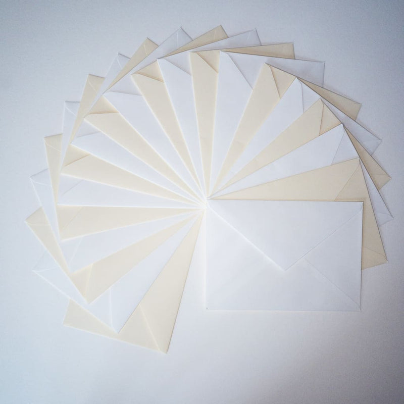 Machine Made C6 White Envelopes Set of 10 - Envelope Japanese Stationery