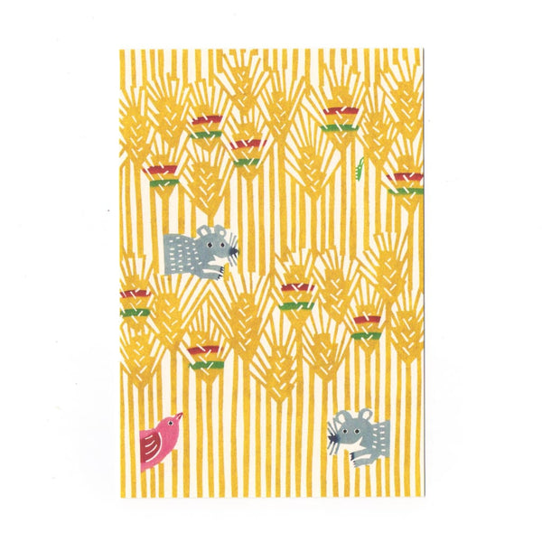 Mice in Wheat fields Postcard - Cards Japanese Stationery