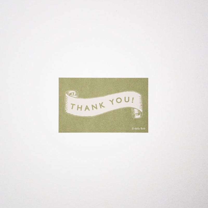 Mini Message Card THANK YOU banner - Cards Japanese Stationery