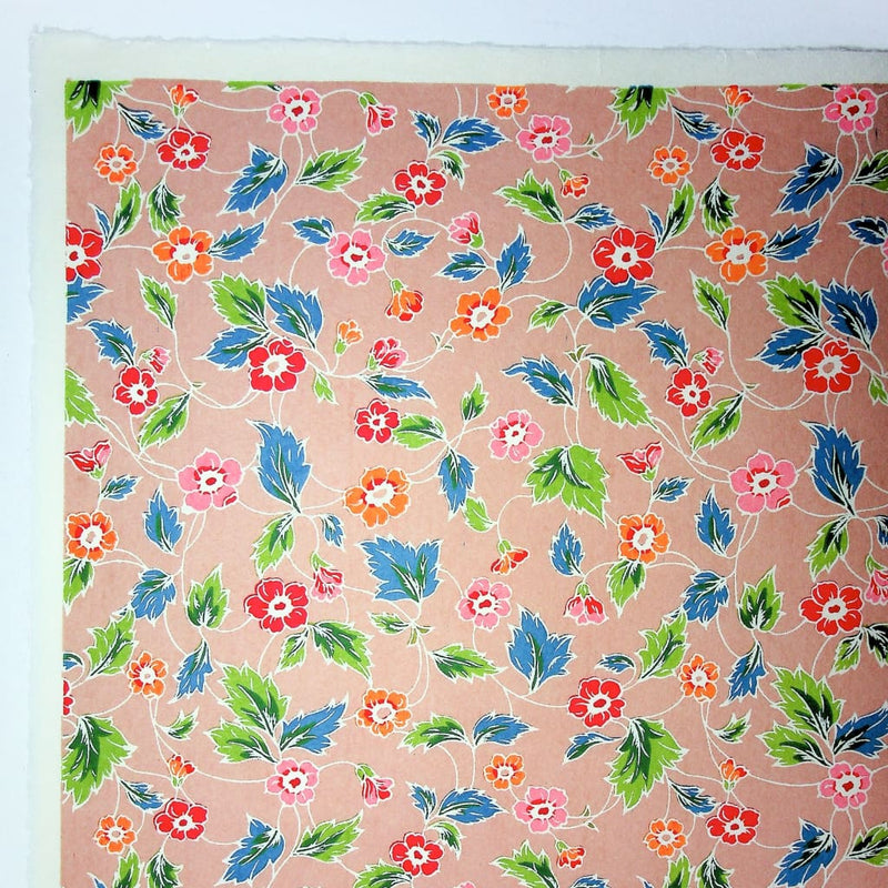 Pink Ditsy Floral Print - 470mm x 620mm - paper Japanese Stationery