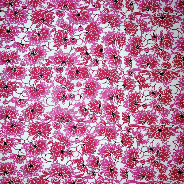 Pink Japanese Flower Print - 470mm x 620mm - paper Japanese Stationery