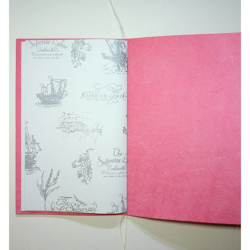 Pink Leather Handmade Notebook - notebooks Japanese Stationery
