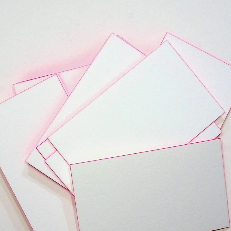 Pink Neon Edged Plain Business Card - Cards Japanese Stationery