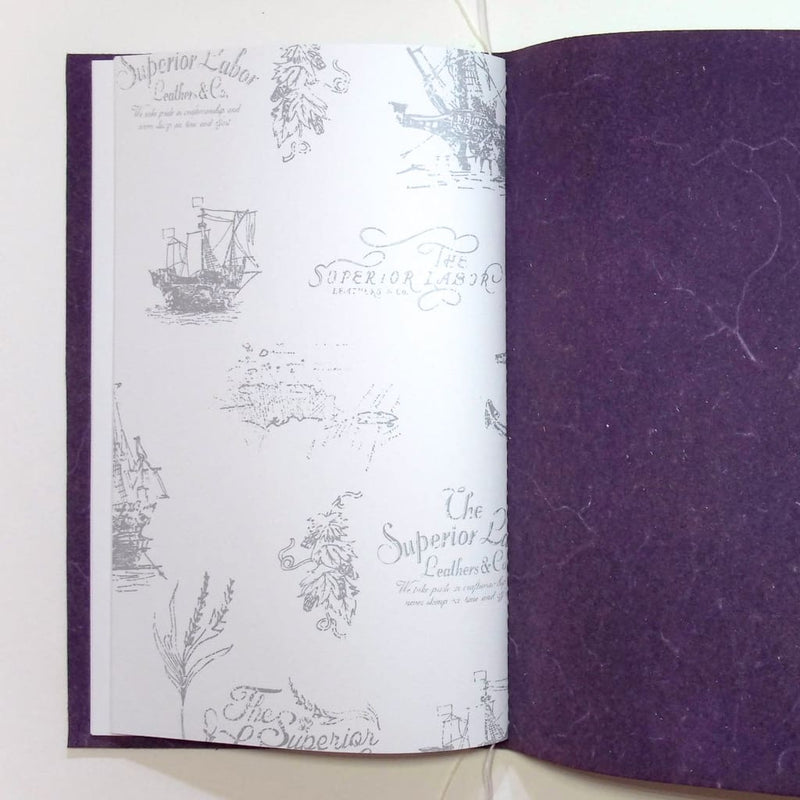 Purple Leather Handmade Notebook - notebooks Japanese Stationery