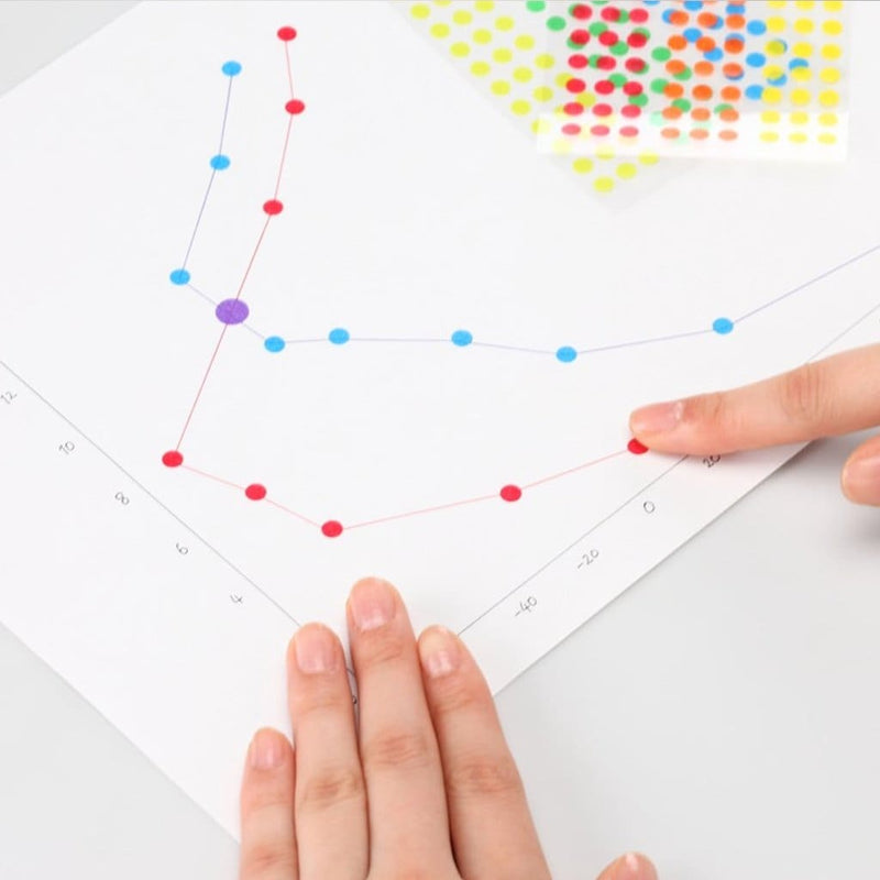 Stalogy Masking Dots Hot Coloured stickers - Japan Stationery Japanese Stationery