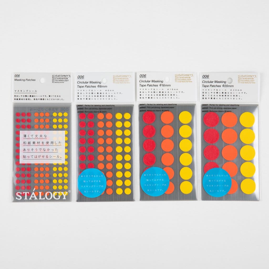 Stalogy Masking Dots Hot Coloured stickers – Japan Stationery