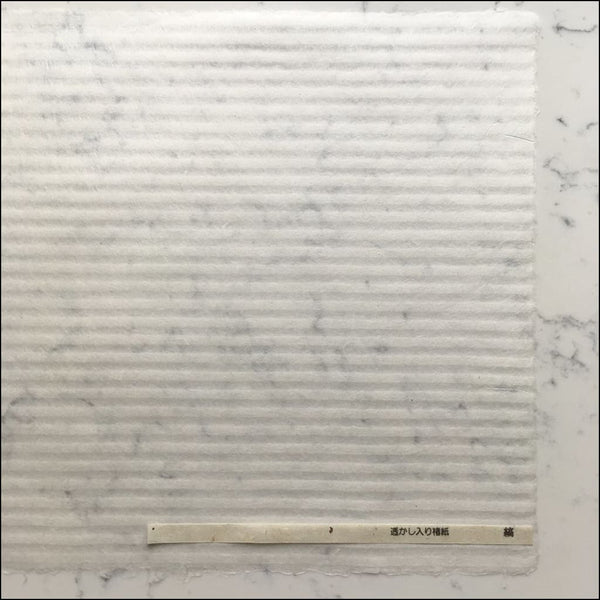 Striped Handmade Watermark Paper White-Ogawa Washi-Japan Stationery