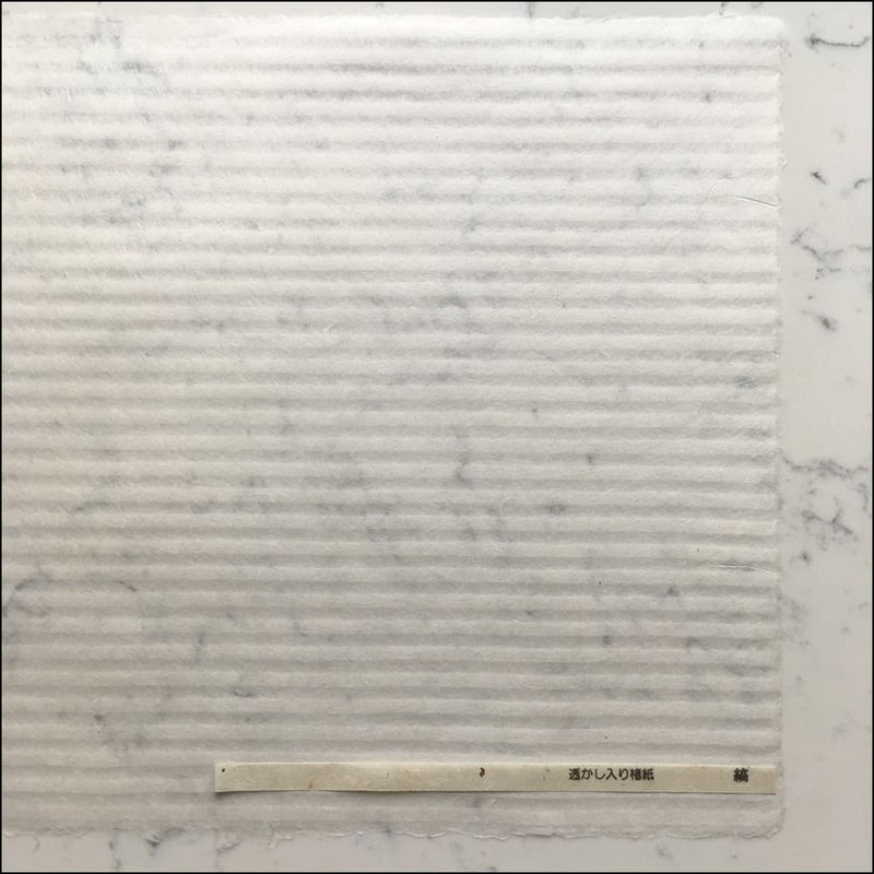 Striped Handmade Watermark Paper White-Ogawa Washi-Japan Stationery