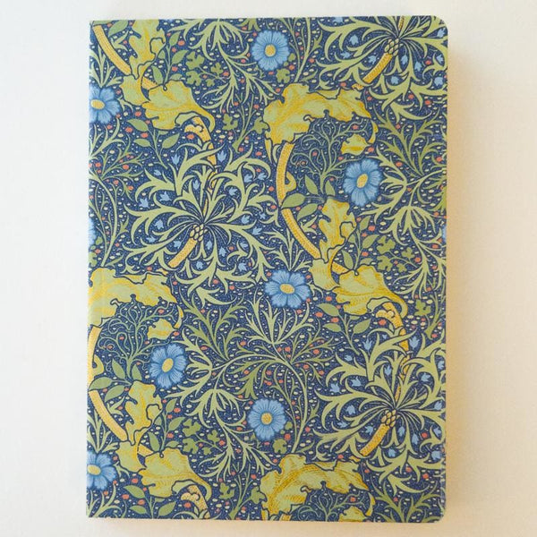 William Morris Seaweed Print A5 Notebook - notebooks Japanese Stationery