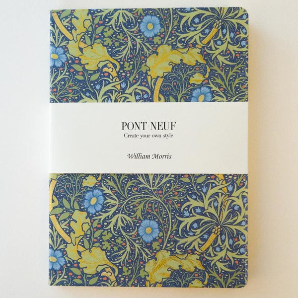 William Morris Seaweed Print A5 Notebook - notebooks Japanese Stationery